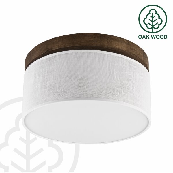 Brilagi - LED Stropní svítidlo BELLADONNA 1xE27/15W/230V pr. 30 cm bílá/dub ořech