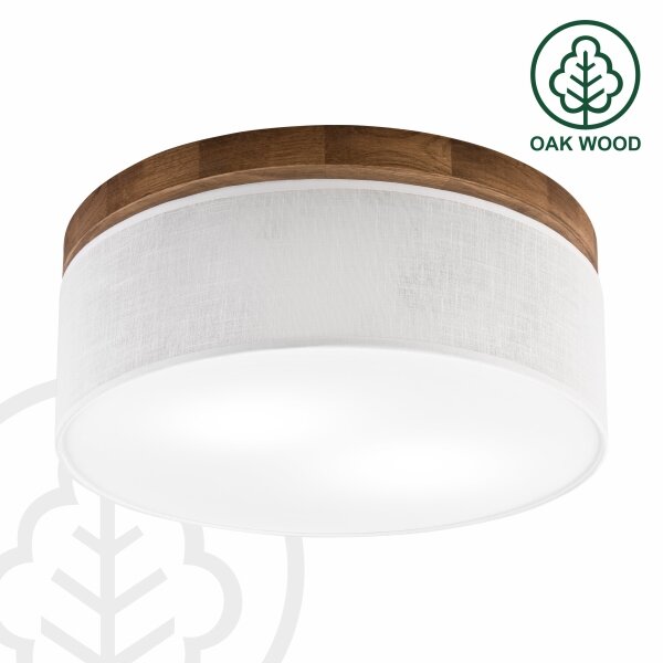 Brilagi - LED Stropní svítidlo BELLADONNA 2xE27/15W/230V pr. 40 cm bílá/dub třešeň