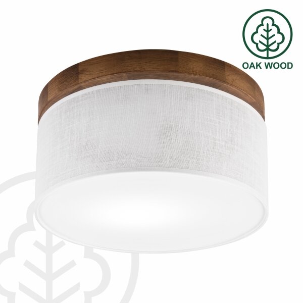 Brilagi - LED Stropní svítidlo BELLADONNA 1xE27/15W/230V pr. 30 cm bílá/dub třešeň
