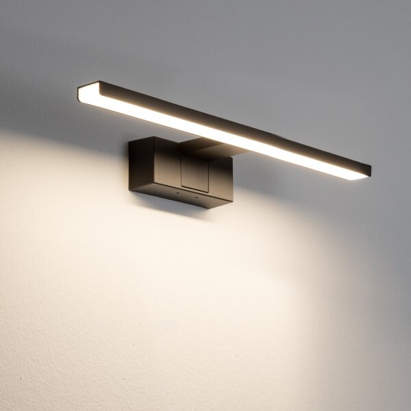 Aigostar - LED Koupelnové osvětlení zrcadla LED/8W/230V 4000K 40 cm IP44 černá