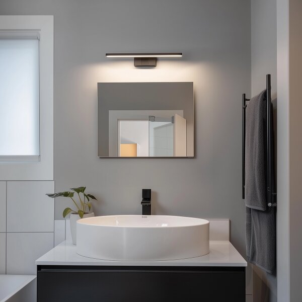 Aigostar - LED Koupelnové osvětlení zrcadla LED/8W/230V 4000K 40 cm IP44 černá