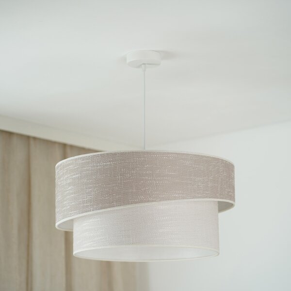 Brilagi - Lustr na lanku DOVER SHINE 1xE27/15W/230V pr. 50 cm šedá/krémová