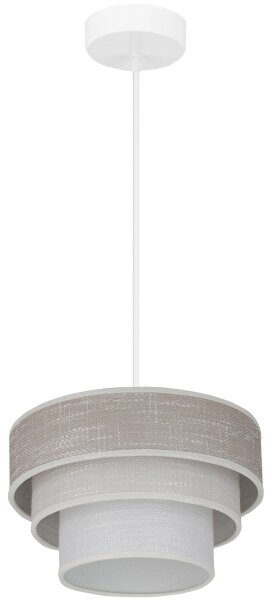 Brilagi - Lustr na lanku ALASKA LUNETA 1xE27/15W/230V pr. 25 cm šedá/krémová