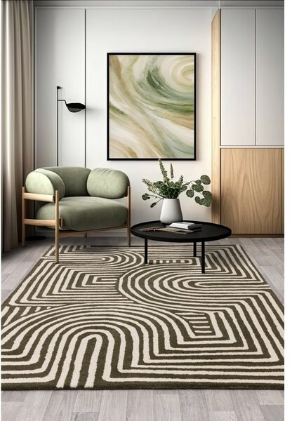Tribeca Design Kusový koberec Jigsaw Curve Forest Rozměry: 160x230 cm