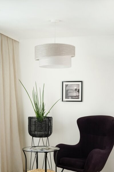 Brilagi - Lustr na lanku DOVER SHINE 1xE27/15W/230V pr. 50 cm šedá/krémová