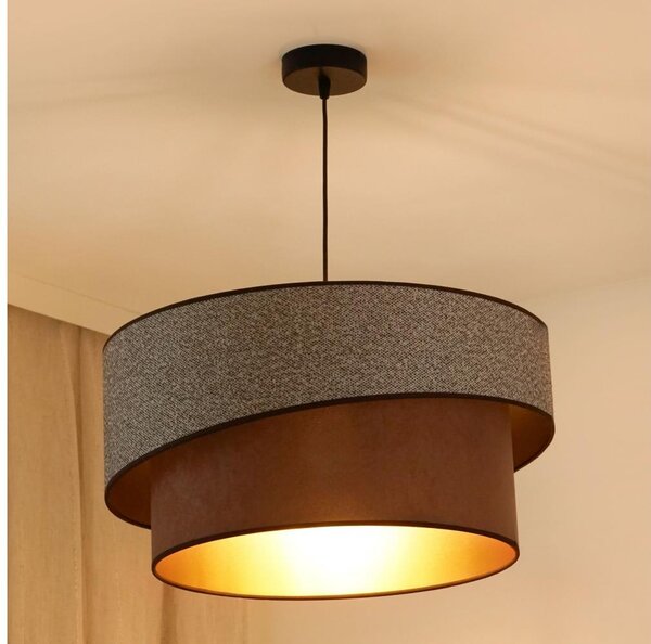 Brilagi - Lustr na lanku VEGAS SHINE 1xE27/15W/230V pr. 50 cm šedá/hnědá