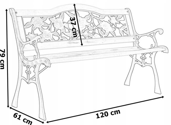Zahradní lavice ROSE