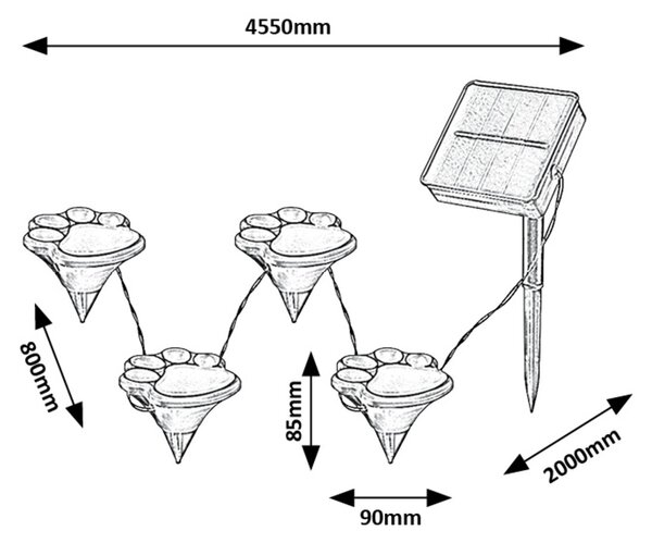 Rabalux WIGRY LED solární lampa 77001
