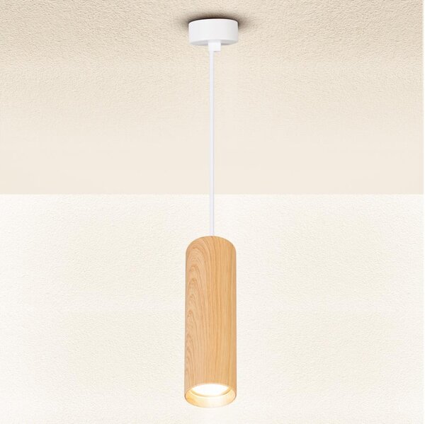 Brilagi - Lustr na lanku SELE 1xGU10/30W/230V bílá/dekor dubu
