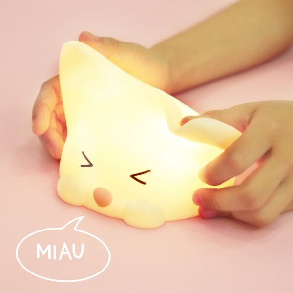 MegaLight - LED RGB Stmívatelná nabíjecí dětská dotyková lampa CATTY CAT LED/5V