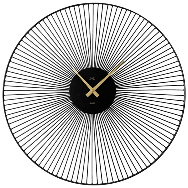 JVD Designové černo - zlaté obrovské nástěnné hodiny JVD HJ101