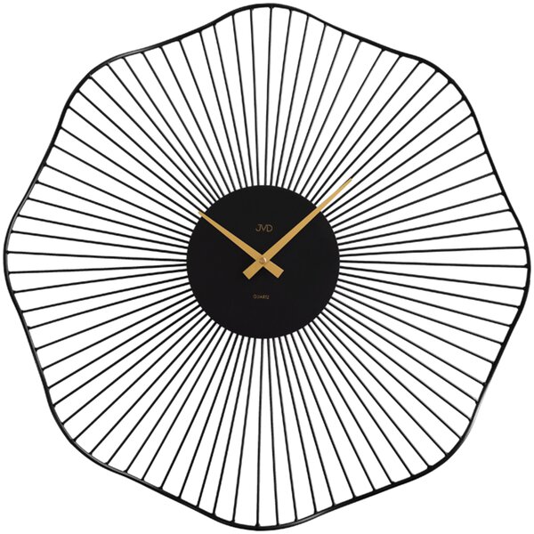 JVD Designové černo - zlaté obrovské nástěnné hodiny JVD HJ100