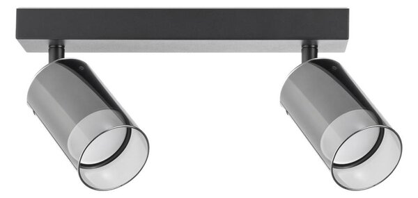 Zuma Line 2211BD-2-BK - Bodové svítidlo REN 2xGU10/50W/230V černá/šedá