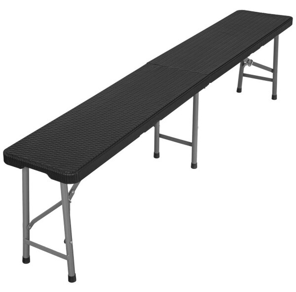 Zahradní lavice RATTAN černá