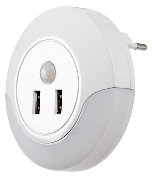 Rabalux DEMBO LED Noční světlo do zásuvky se senzorem 2xUSB LED/13,9W/230V 3000K