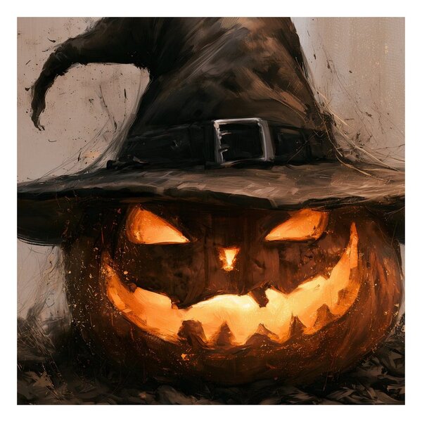 Obraz halloweenská zářivá dýně