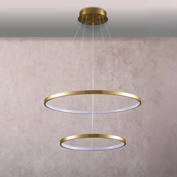 LED Lustr na lanku LEA LED/35W/230V 4000K pr. 60 cm zlatá