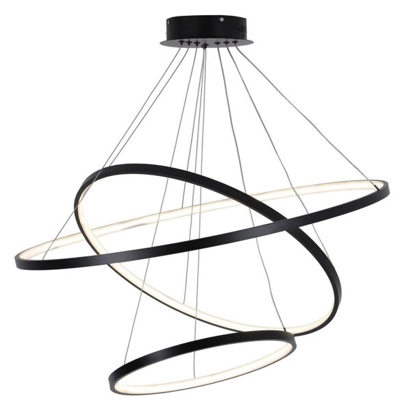 LED Lustr na lanku LEA LED/60W/230V 4000K pr. 80 cm černá