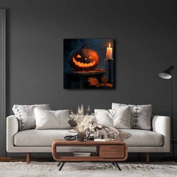 Obraz halloweenská dýně v šeru
