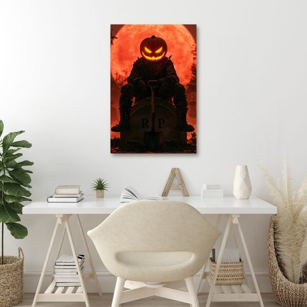 Obraz halloweenský děs pod rudým měsícem