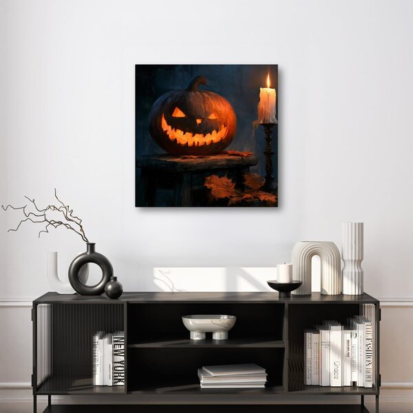 Obraz halloweenská dýně v šeru