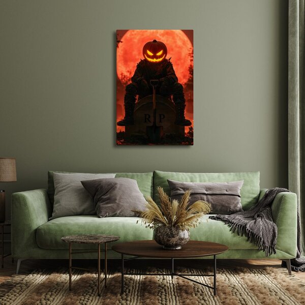 Obraz halloweenský děs pod rudým měsícem