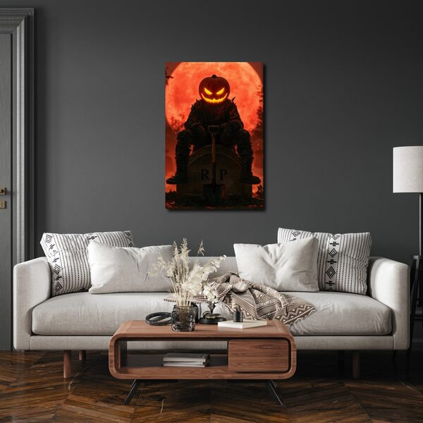 Obraz halloweenský děs pod rudým měsícem