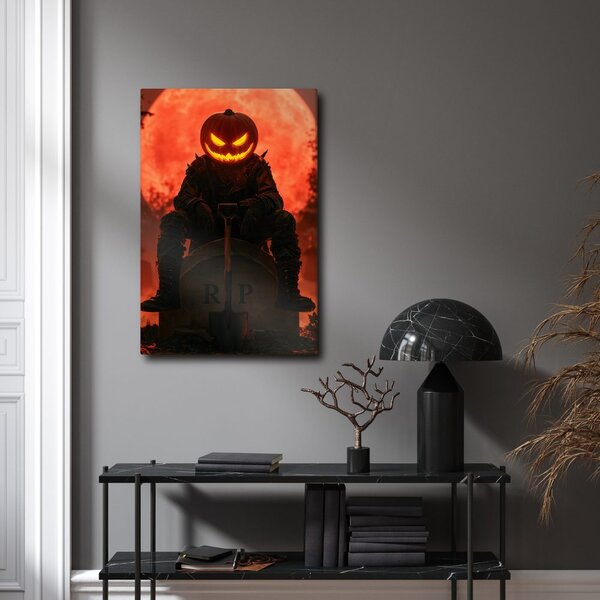 Obraz halloweenský děs pod rudým měsícem