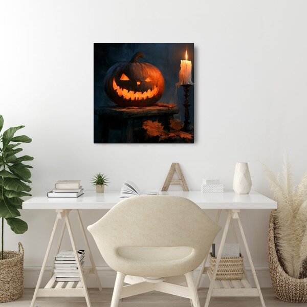 Obraz halloweenská dýně v šeru
