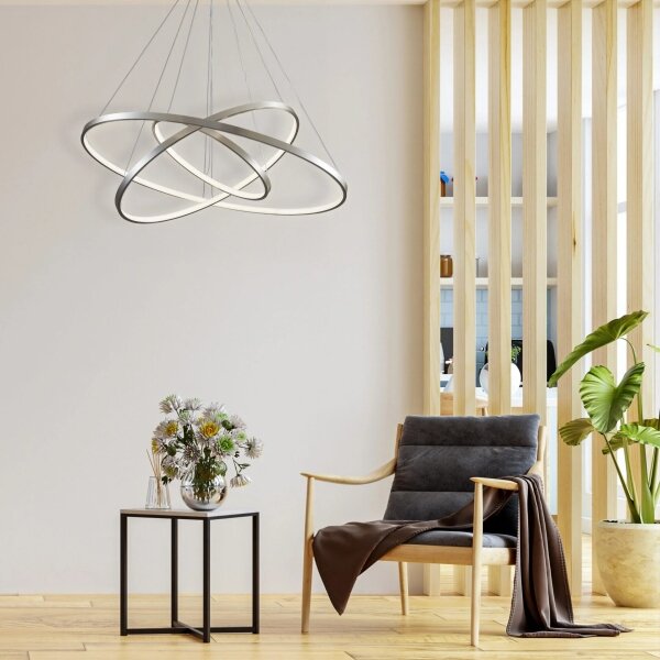 LED Lustr na lanku LEA LED/60W/230V 4000K pr. 80 cm chrom