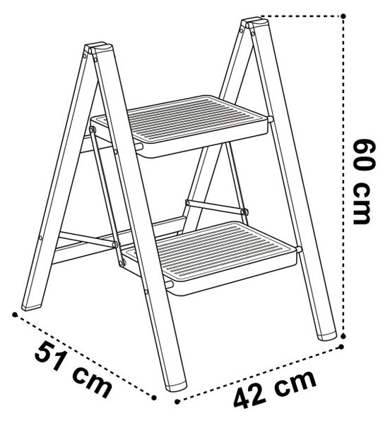 Rozkládací žebřík EASYSTEP 2-stupňový