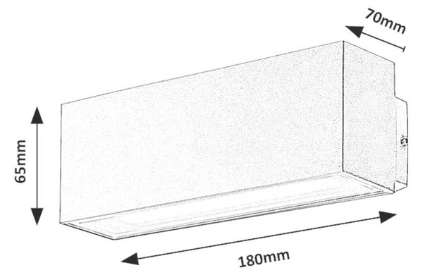 Rabalux MATARO LED venkovní nástěnné svítidlo 77076