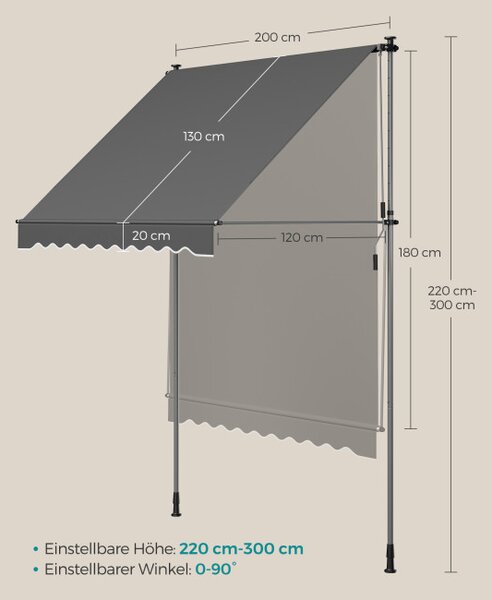 Upínací markýza GSA202G02