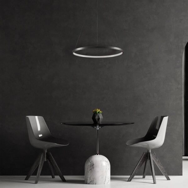 LED Lustr na lanku LEA LED/20W/230V 4000K pr. 50 cm černá