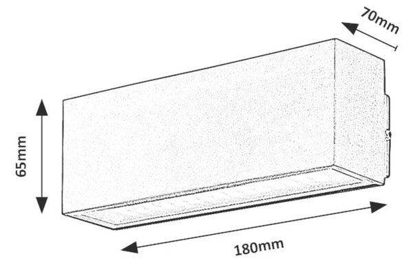 Rabalux MATARO LED venkovní nástěnné svítidlo 77075