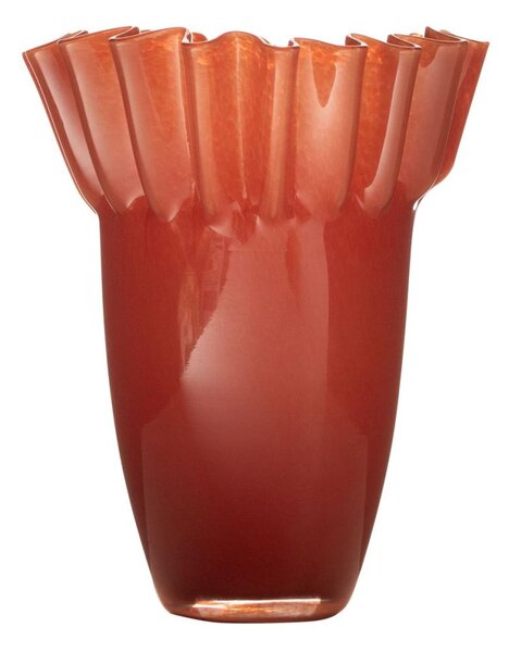 B Living Skleněná váza Solid Opale oranžová 29x19,5cm
