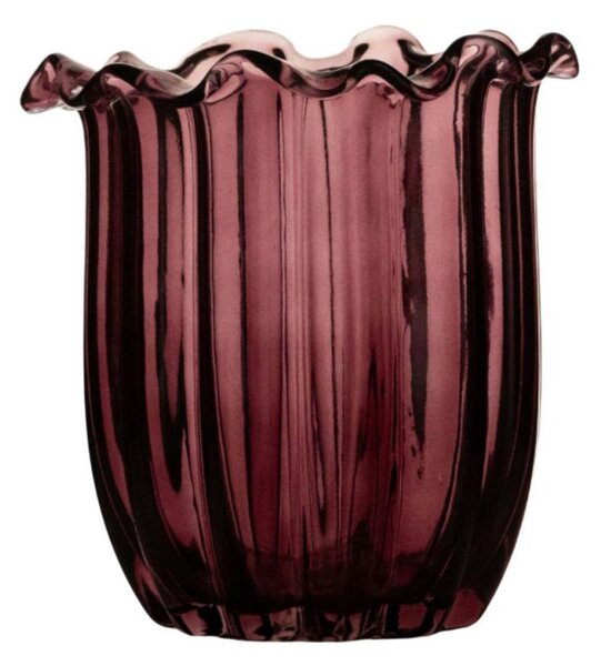 B Living Skleněná váza Lotus fialová 20x19cm