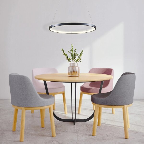 LED Lustr na lanku LEA LED/20W/230V 4000K pr. 50 cm černá