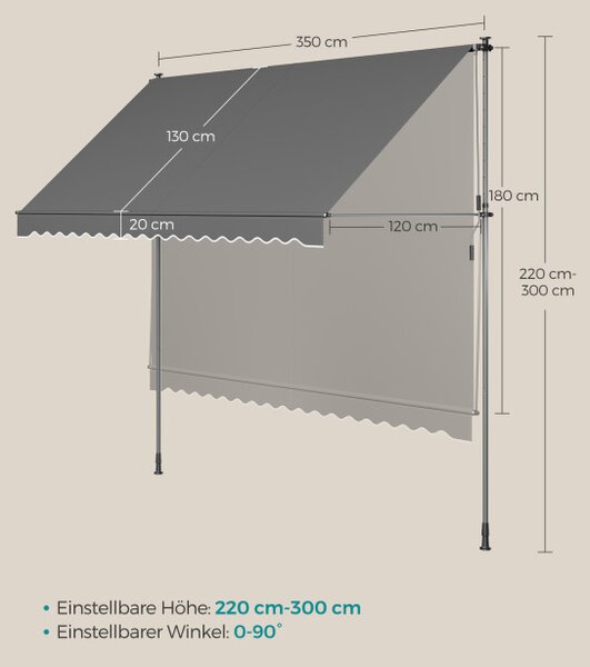 Upínací markýza GSA352G02