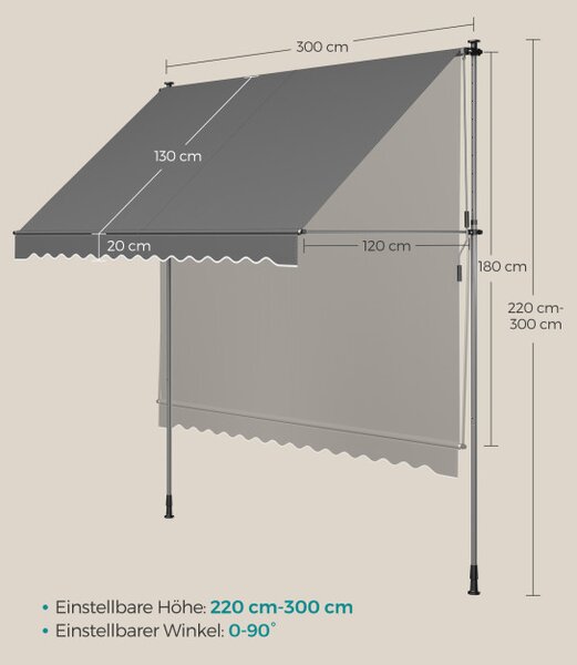 Upínací markýza GSA302G02