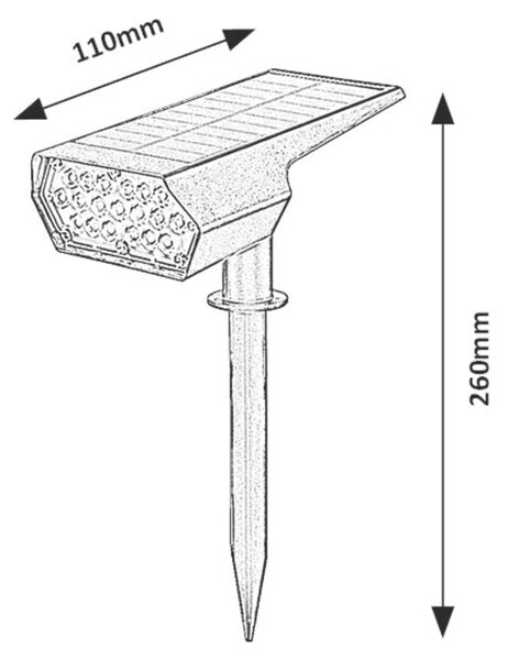 Rabalux NANTES LED solární lampa 77088