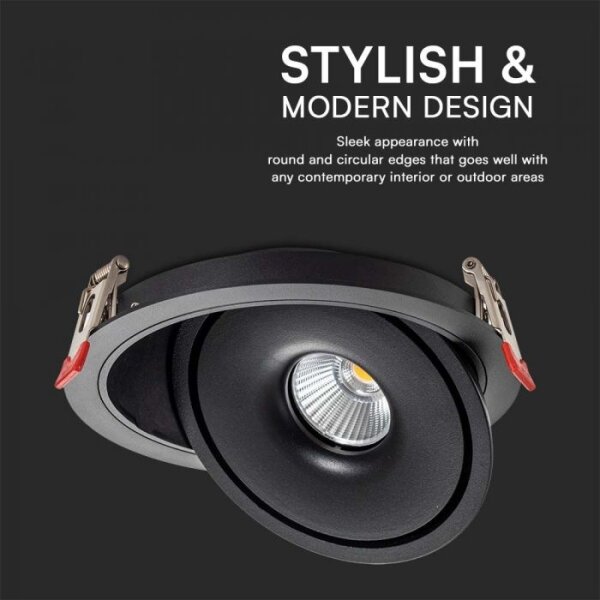 LED Podhledové bodové svítidlo LED/20W/230V 3000/4000/6400K pr. 16,5 cm černá