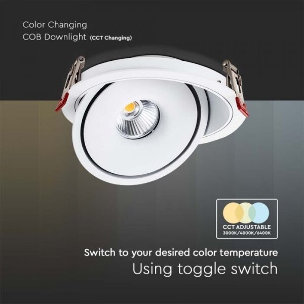 LED Podhledové bodové svítidlo LED/12W/230V 3000/4000/6400K pr. 12 cm bílá