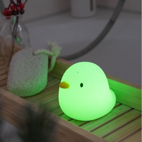 MegaLight - LED RGB Nabíjecí dětská dotyková lampa do vany SWIMMY DUCK LED/5V