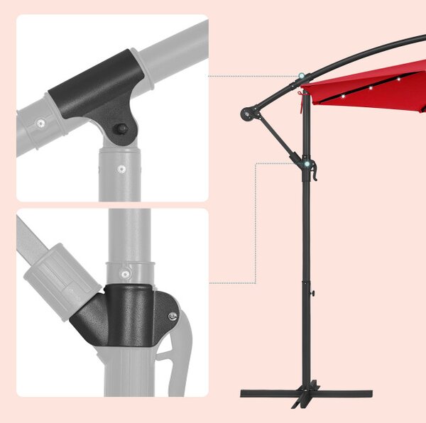 Zahradní slunečník s LED osvětlením GPU118R01