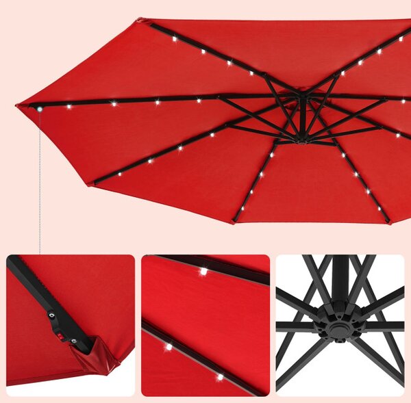 Zahradní slunečník s LED osvětlením GPU118R01
