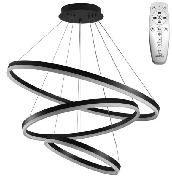 Brilagi -LED Stmívatelný lustr na lanku CIRCLE LED/125W/230V 3000-6500K černá+DO