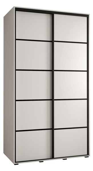 Šatní skříň ASIRI 4 - 130/45 cm, bílá / černá
