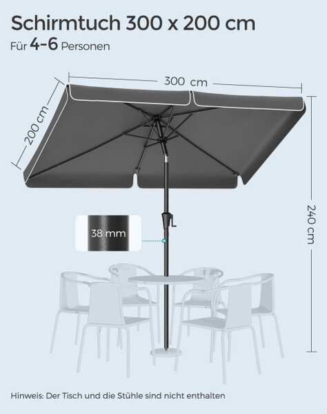 Zahradní slunečník GPU058G01