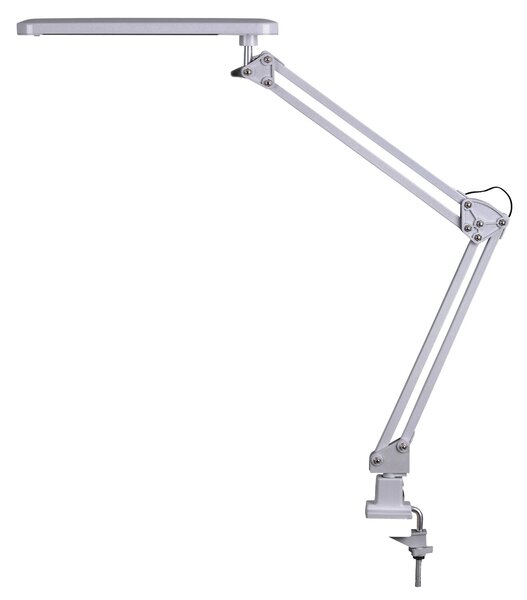 Rabalux RAUL LED stolní lampa s klipem, stříbrná